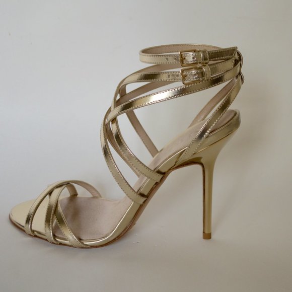 NWT BURBERRY LEATHER STRAPPY SANDALS - Picture 7 of 11